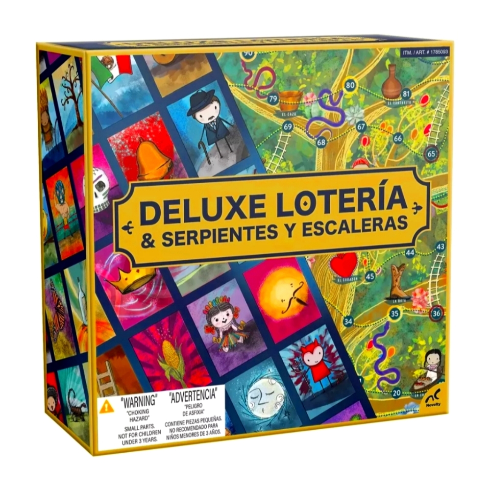 DELUXE LOTERIA & SERPIENTES Y ESCALERAS BOARD GAME